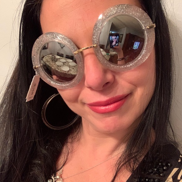 SOLD⛔️Authentic DOLCE & GABBANA 50 round Glitter Acetate metal sunglasses - Picture 2 of 11